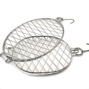 瓦缸烤鸭炉湄公河鱼烧烤夹子网夹 商用不锈钢吊式 挂钩烤鱼夹加粗