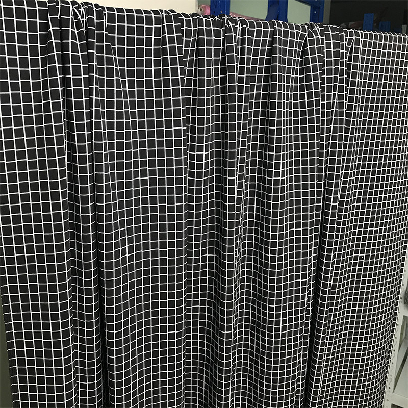 黑色弹力布料七彩之韵