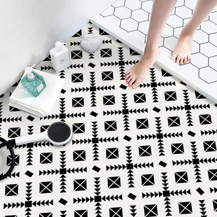 自粘浴室厨房地面改造装饰地贴瓷砖贴纸卫生间防水防滑耐磨地板贴