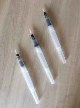 自来水笔储水毛笔 日本SAKURA樱花QR书法毛笔 彩铅固体水彩好伴侣