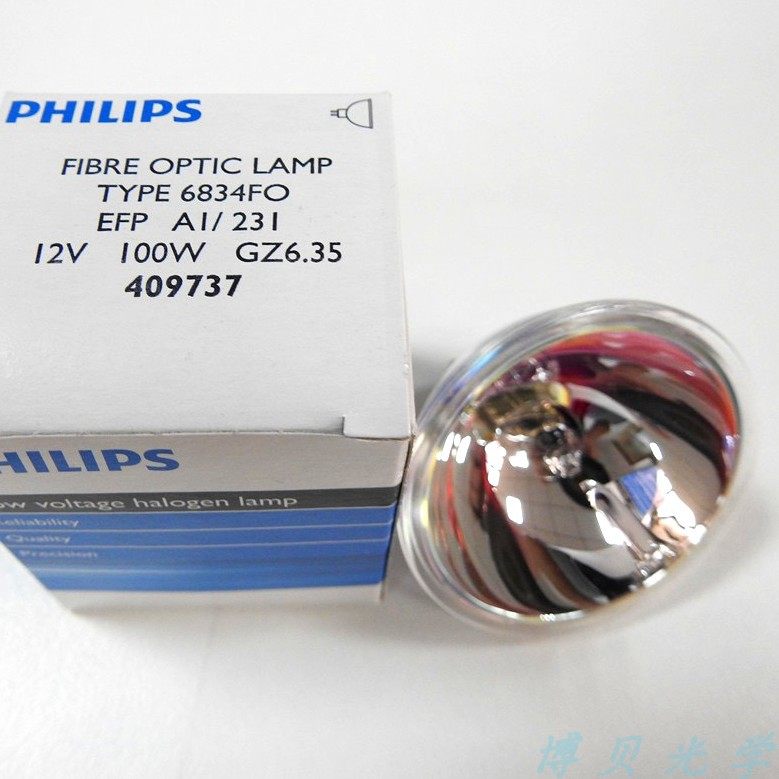 飞利浦PHILIPS  6834FO 12V100W原装显微镜灯杯 内窥镜冷光源灯泡