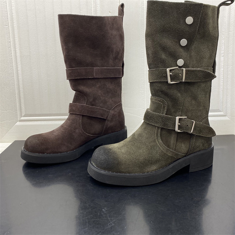 2025年秋季新款断码处理女靴时尚百搭舒适休闲骑士靴中筒靴马丁靴,女鞋,骑士靴,淘宝优惠券,粉丝福利购,淘宝优惠卷