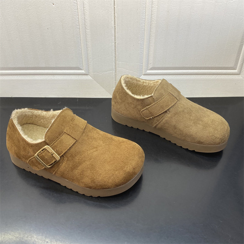 2025年冬季新款加绒勃肯鞋女平底一脚蹬保暖休闲乐福鞋毛毛鞋棉鞋,女鞋,勃肯鞋/软木鞋,淘宝优惠券,粉丝福利购,淘宝优惠卷