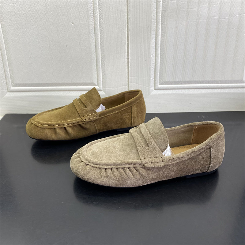 26年春季英伦风反绒皮豆豆鞋女休闲一脚蹬懒人软底平底单鞋乐福鞋,女鞋,乐福鞋（豆豆鞋）,淘宝优惠券,粉丝福利购,淘宝优惠卷