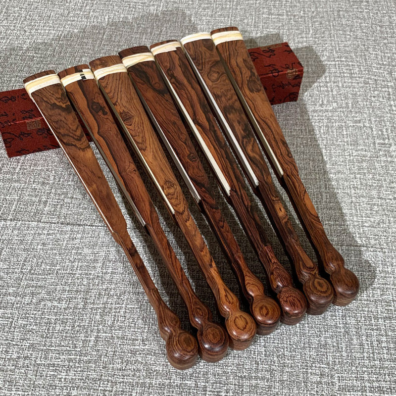 黄花梨文玩扇子高端复古折扇男空白宣纸10寸13方葫芦头红木扇骨夏