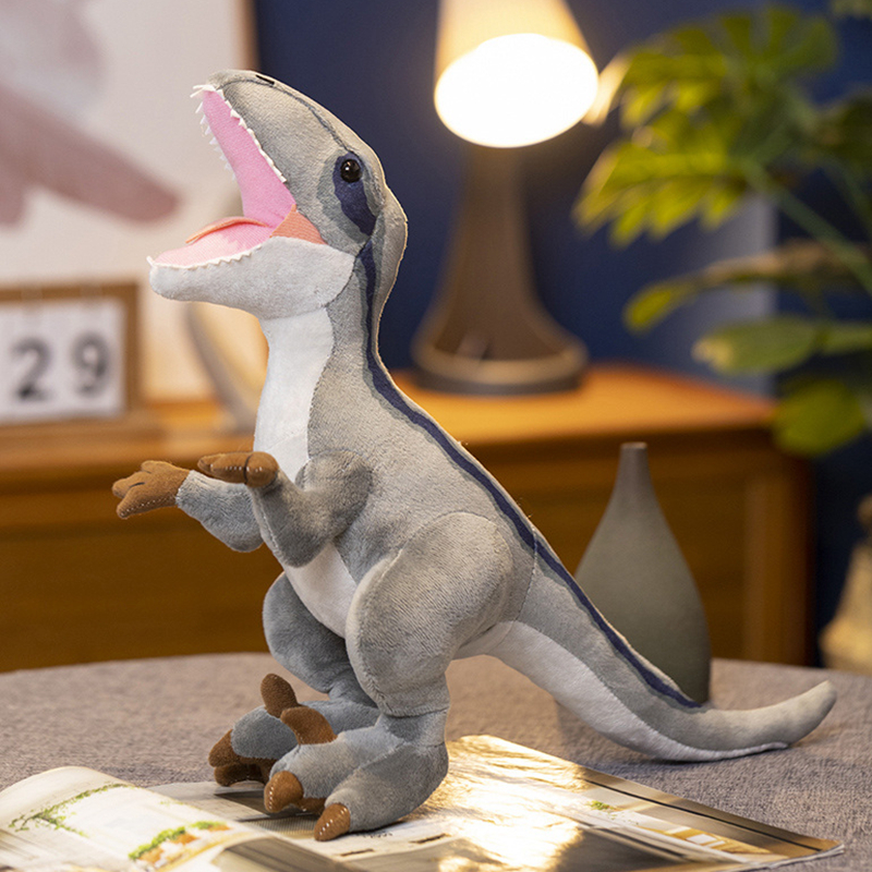 仿真迅猛龙公仔毛绒玩具霸王龙三角龙恐龙玩偶娃娃儿童生日礼物男