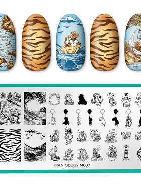 Maniology曼妮芝美甲印花板M607-跳跳虎大冒险