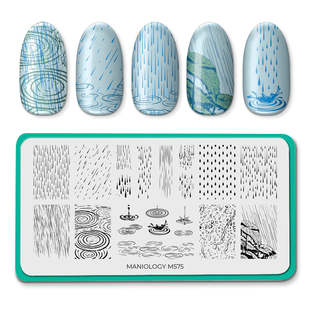 Maniology曼妮芝美甲印花板M575 薄雾清晨听雨落