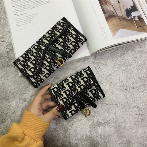 Брендовый бумажник, короткая сумка через плечо, складной кошелек, длинная маленькая сумка клатч, в корейском стиле