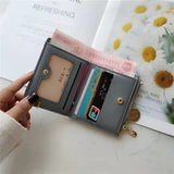 Бумажник, короткая сумка через плечо, модный складной свежий кошелек с молнией, в корейском стиле