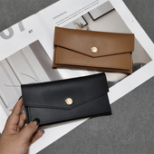 日韩版 钱包女长款 2025新款 小清新搭扣钱夹简约超薄手拿包零钱包潮