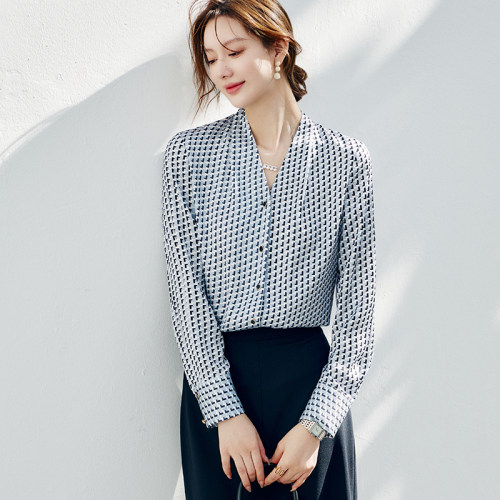 长袖衬衫OFFIY显脸小气质直筒