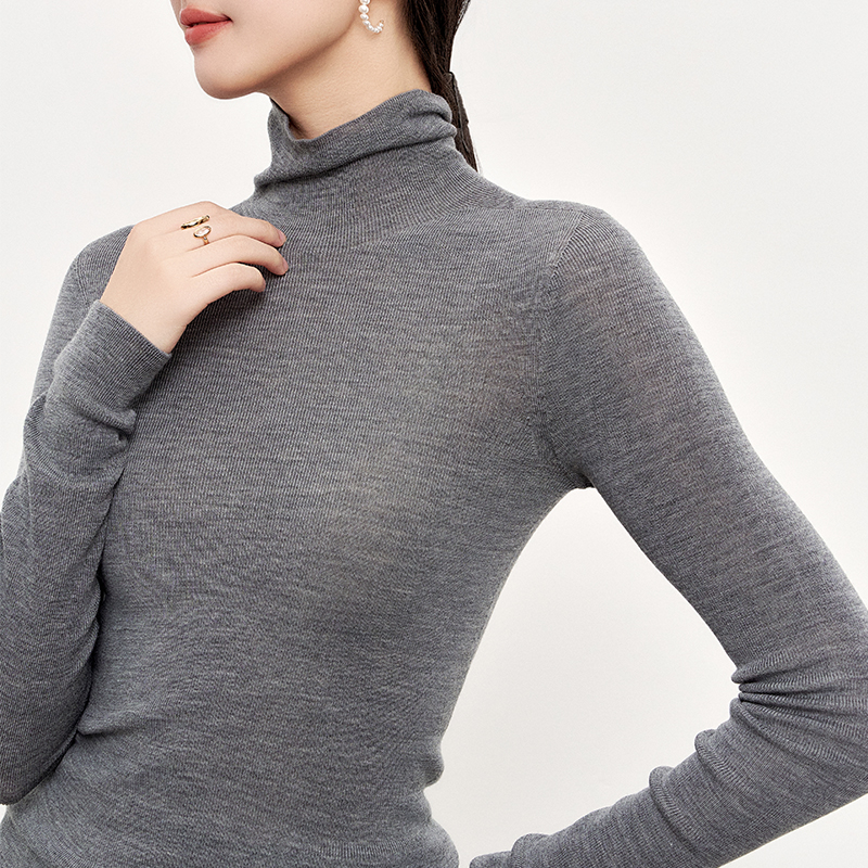 无缝一体羊毛针织OFFIY软糯高领