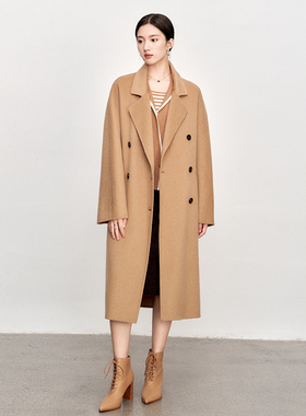 OFFIY-高端澳洲羊毛M*X801奢替经典驼色高克重驼绒双面呢秋冬大衣