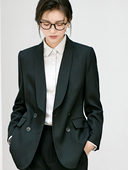 时髦精B入通勤职业休闲廓形青果领西装 有帆 轻职场ootd 外套女