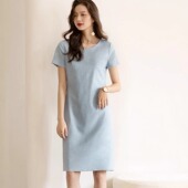 有帆 气质炸裂 极简圆领连衣裙职业通勤面试考编公务员连衣裙