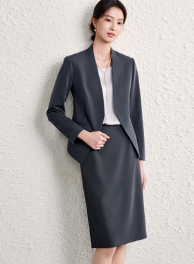 OFFIY-TH经典气质高级感商务短款西装小个子外套裤子半裙女25新款