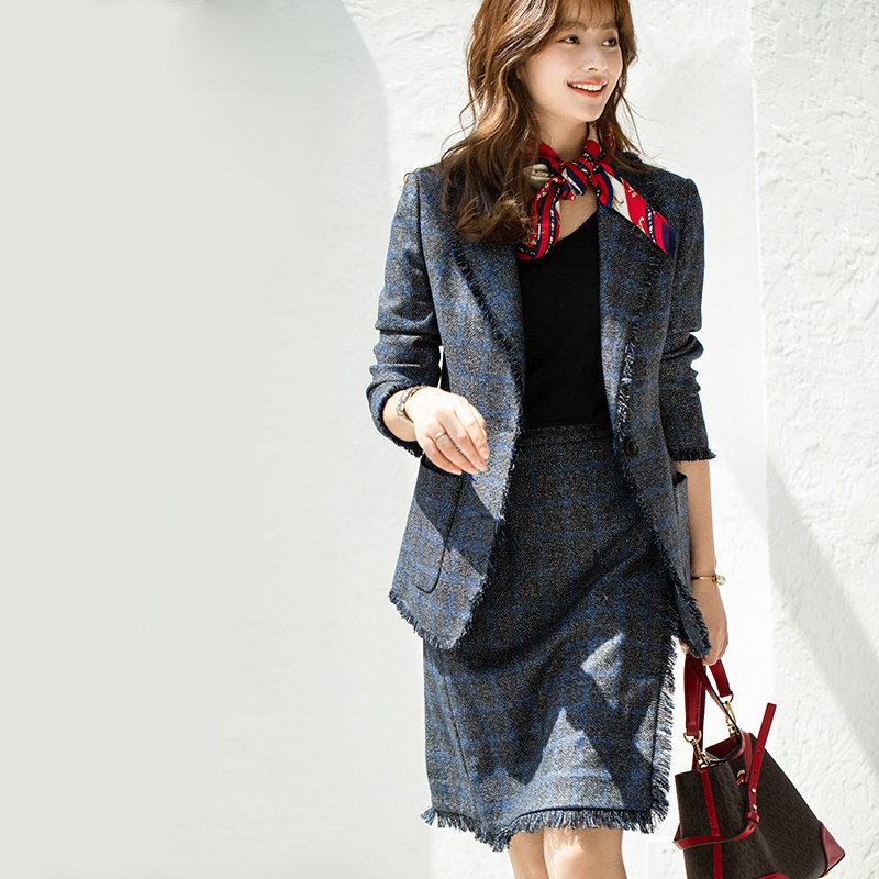 OFFIY高级羊毛系列-有短款 小香风气质职业深色西装外套秋新品女,女装/女士精品,西装,淘宝优惠券,粉丝福利购,淘宝优惠卷