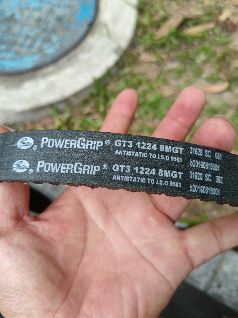盖茨同步带 GT3 1224-8MGT全顺90中置电机皮带GT4 1008电动车皮带