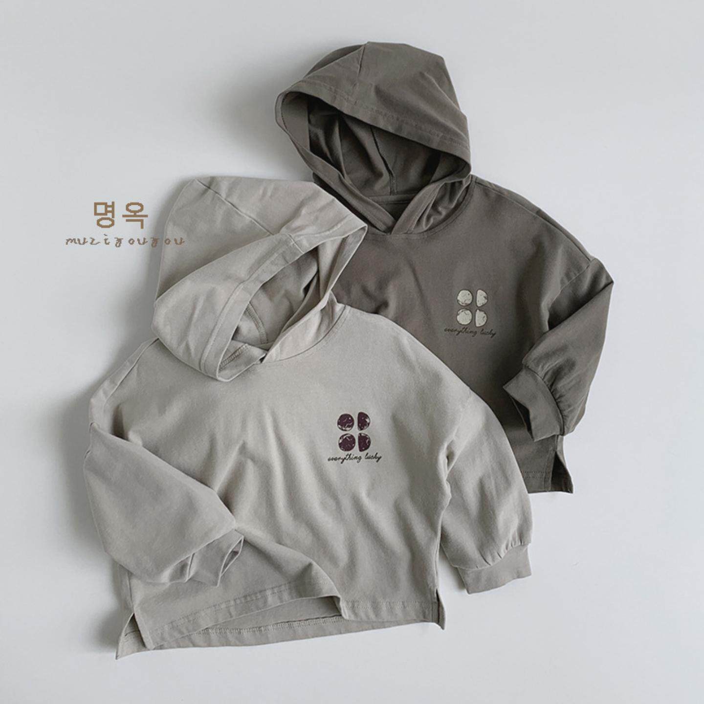 潮范穿搭~儿童连帽卫衣2026春装新款男女童韩版休闲长袖T恤潮童装