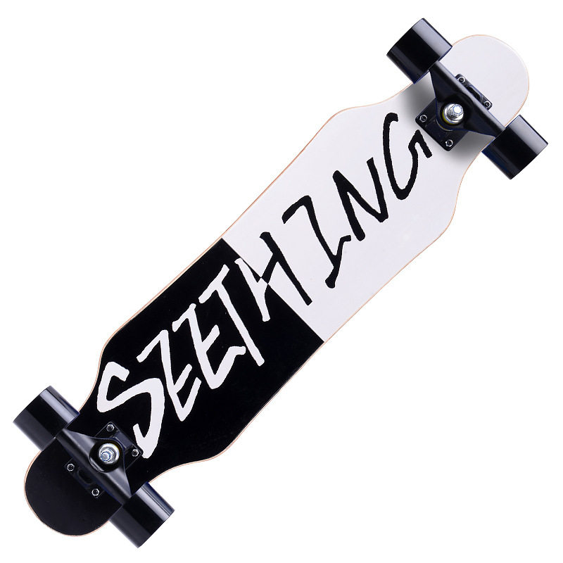 80cm长板公路四轮skateboard舞板成人刷街初学者专业级滑板