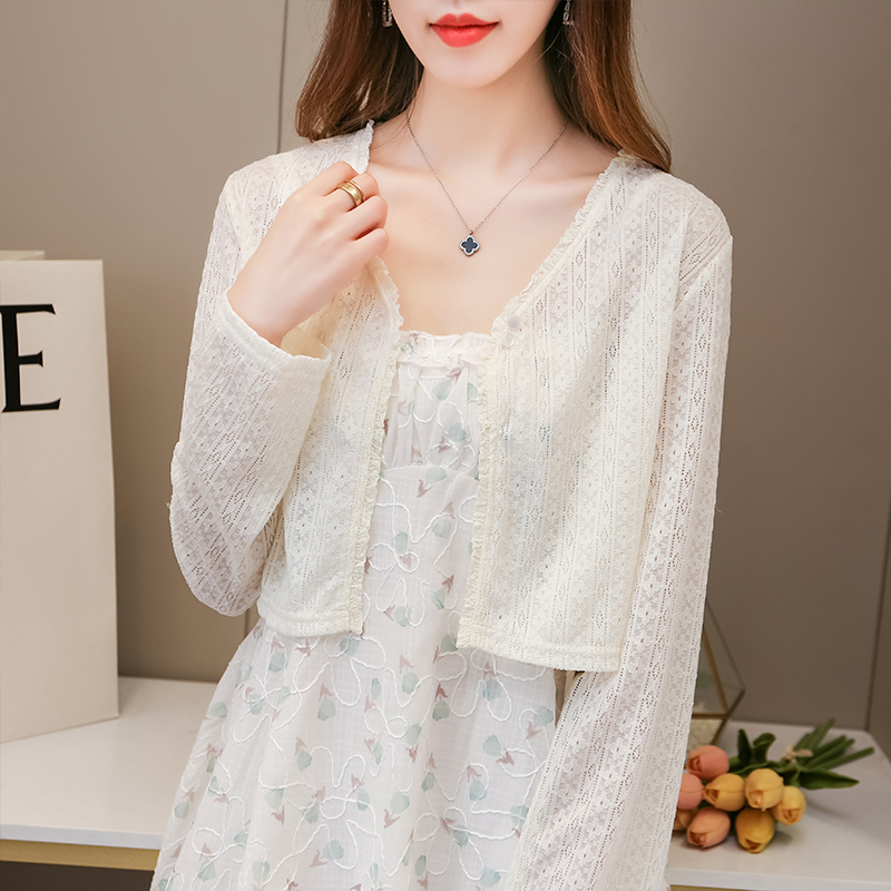 蕾丝防晒开衫上衣女夏季