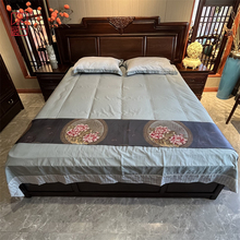 义仁阁祥云新中式床全实木床现代简约榆木双人床储物床主卧超大床