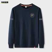 休闲上衣常规 打底衫 法国公鸡2025春秋新款 卫衣男宽松圆领套头长袖