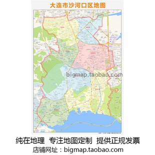 大连市沙河口区地图2026路线定制城市交通卫星影像区域划分贴图