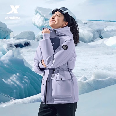 特步羽绒服女士2025年冬季新款运动上衣保暖风衣外套975428190079