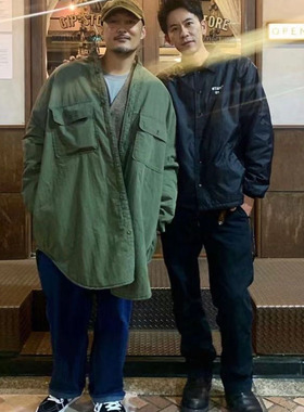 KAPITAL潮牌中长款廓形宽松夹棉风衣外套余文乐同款INS休闲棉衣