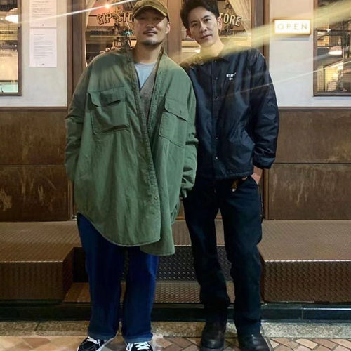 KAPITAL潮牌中长款廓形宽松夹棉风衣外套余文乐同款INS休闲棉衣