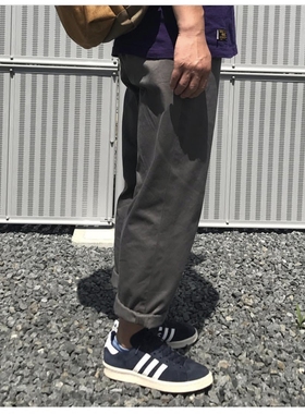 descendant24aw休闲长裤厚款西山彻dcdt休闲裤纯棉日系宽松余文乐