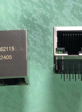 rj45母座62115网口插座 RJ45工业级带灯带变压器连接器rj45连接器