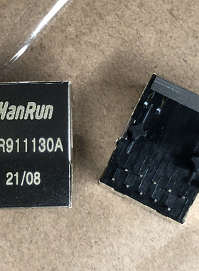 RJ45插座 HR911130A卧式RJ45母座 带灯千兆RJ45网络接口插座