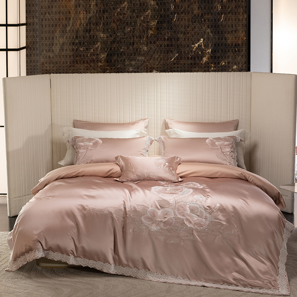 140支结婚四件套欧式刺绣被套