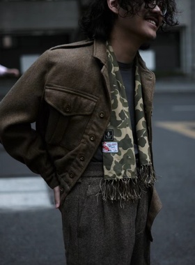 Bardoc X Half Pasture【售罄展示】伞兵猎鸭迷彩天丝流苏丝巾