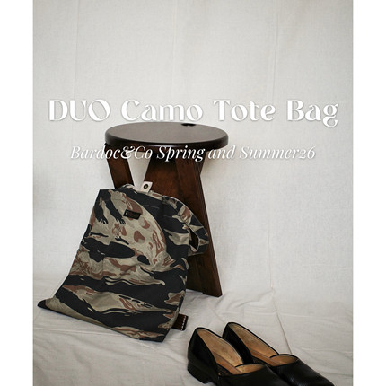 Bardoc 26SS DUO Camo Tote bag虎纹沙漠迷彩双面印花帆布包