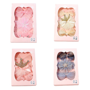 满月宝宝发带头饰韩国女婴3儿童公主风头花饰品蕾丝皇冠发箍0-1岁