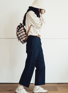 WINNOW帆布/PVC背包简约复古休闲英伦双肩包手提小背包