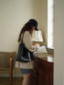 WINNOW植鞣革牛皮复古小众做旧单肩水桶包