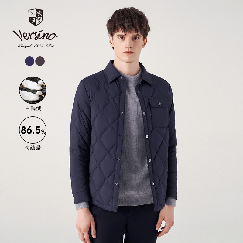 纯色羽绒服梵思诺立领休闲百搭