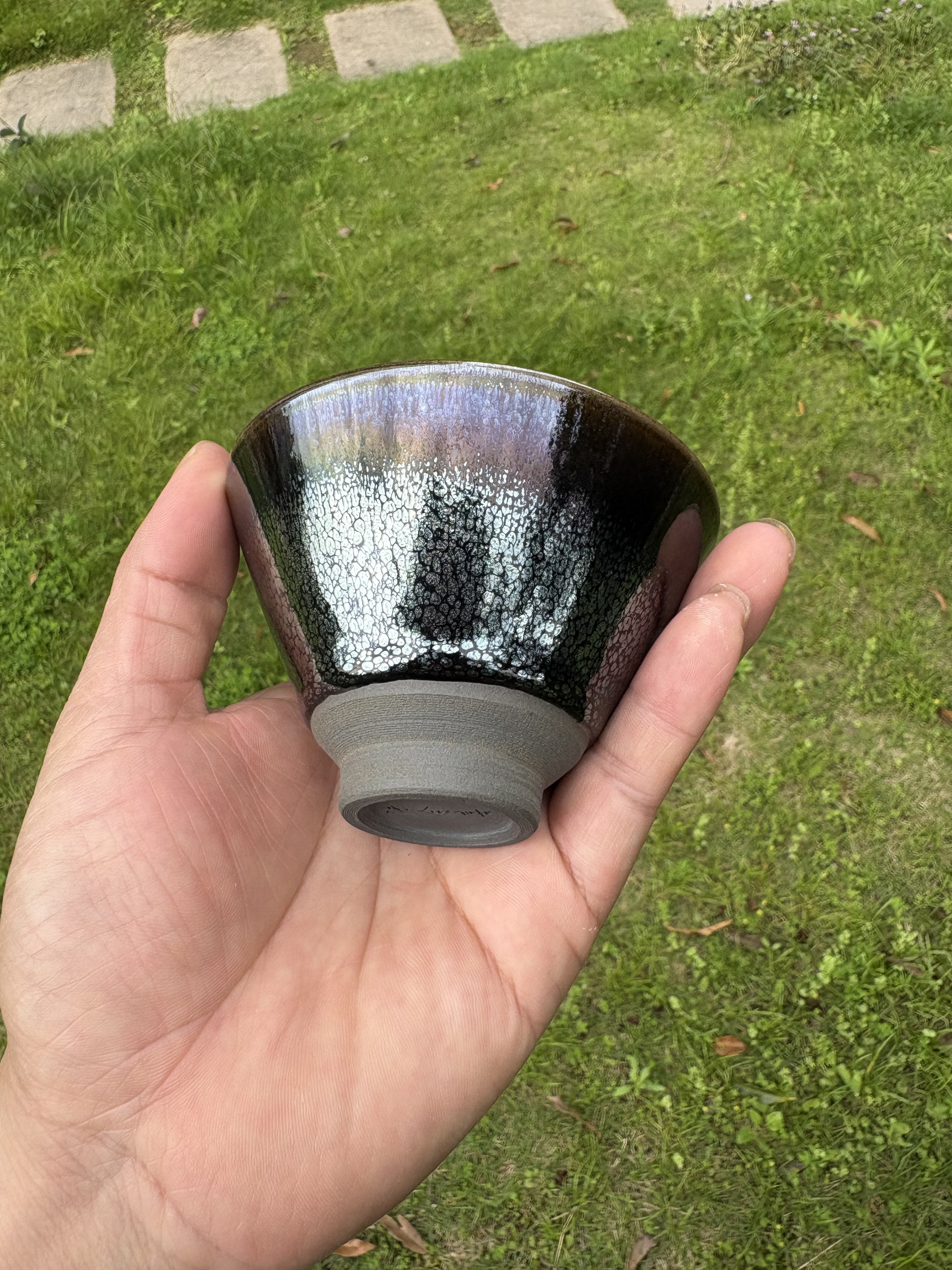 非遗名师精品级手工柴建盏大师陆金喜曜变斗笠主人杯油滴茶盏茶杯