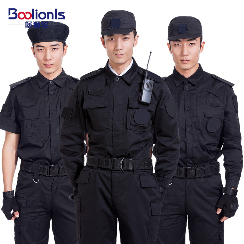 短袖保安服春秋季套裝夏裝男黑色短袖形象崗作訓(xùn)服制服工作服長袖