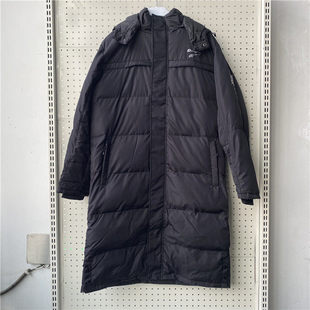 多威Do-win冬季黑色长款连帽棉服男女休闲运动防寒外套387703-1A