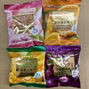 好邻居网红手撕芒果葡萄苹果味夹心软糖剥皮糖添加5毫克维C爆浆