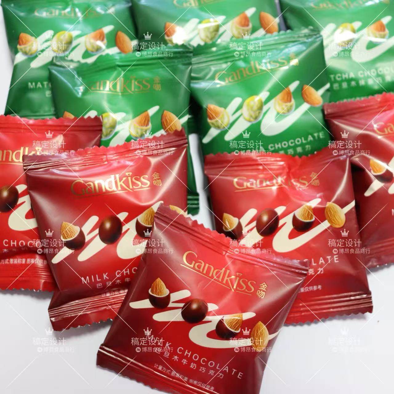 好邻居金吻巴旦木牛奶抹茶纯可可脂巧克力散装休闲小零食高端喜糖