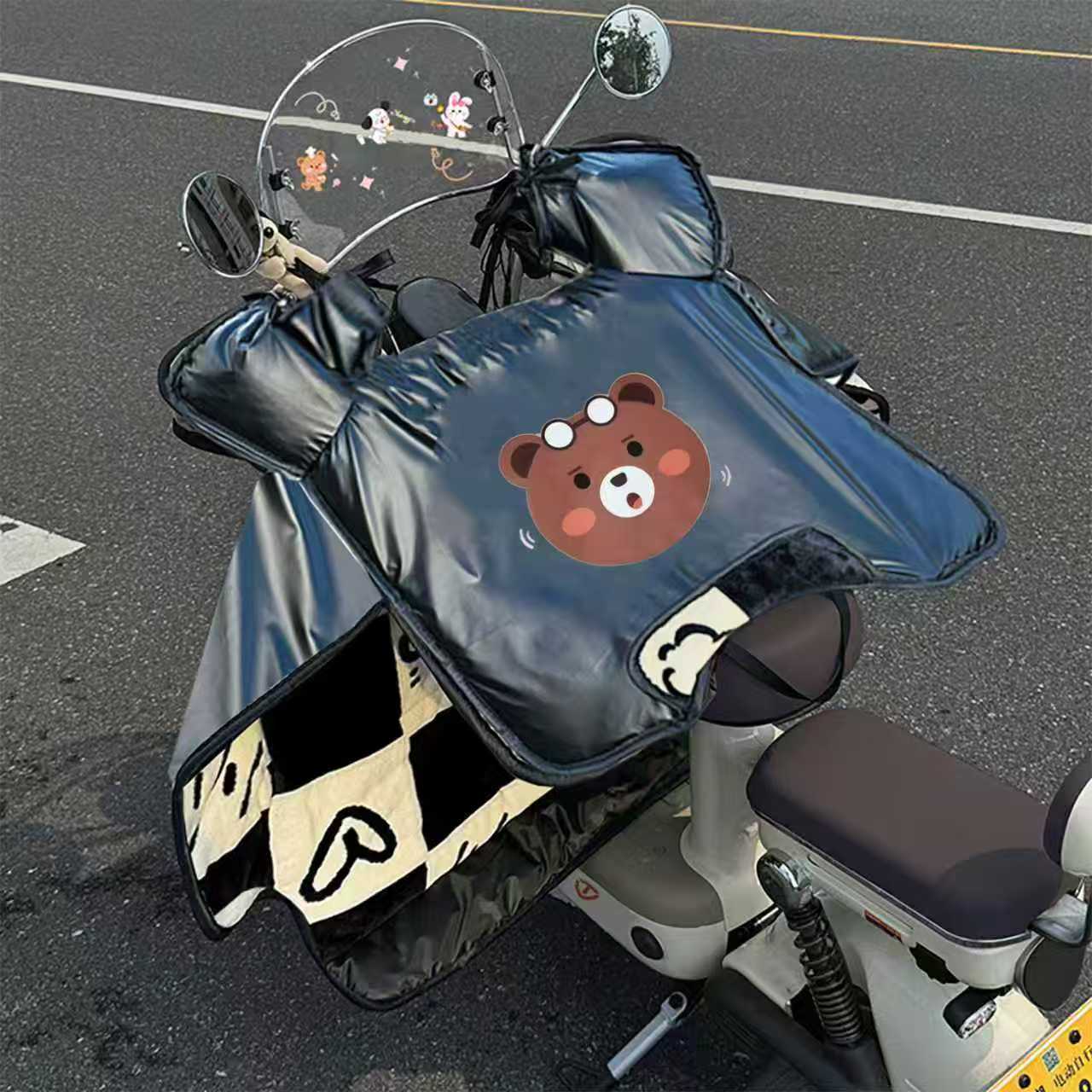 电动车挡风被冬季加绒加厚防水防