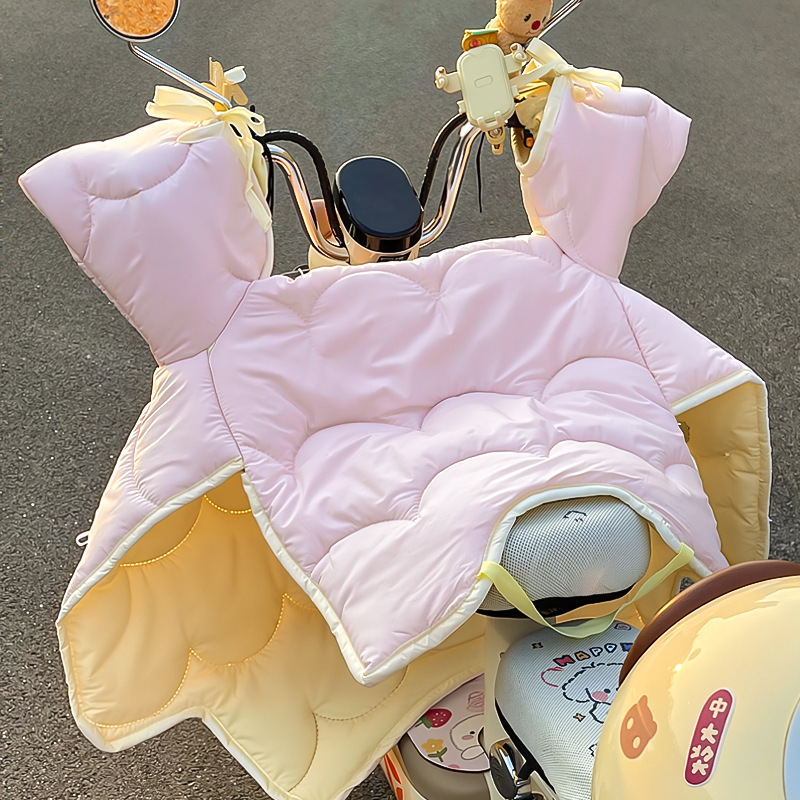 高颜值电动车挡风被冬季双面防水