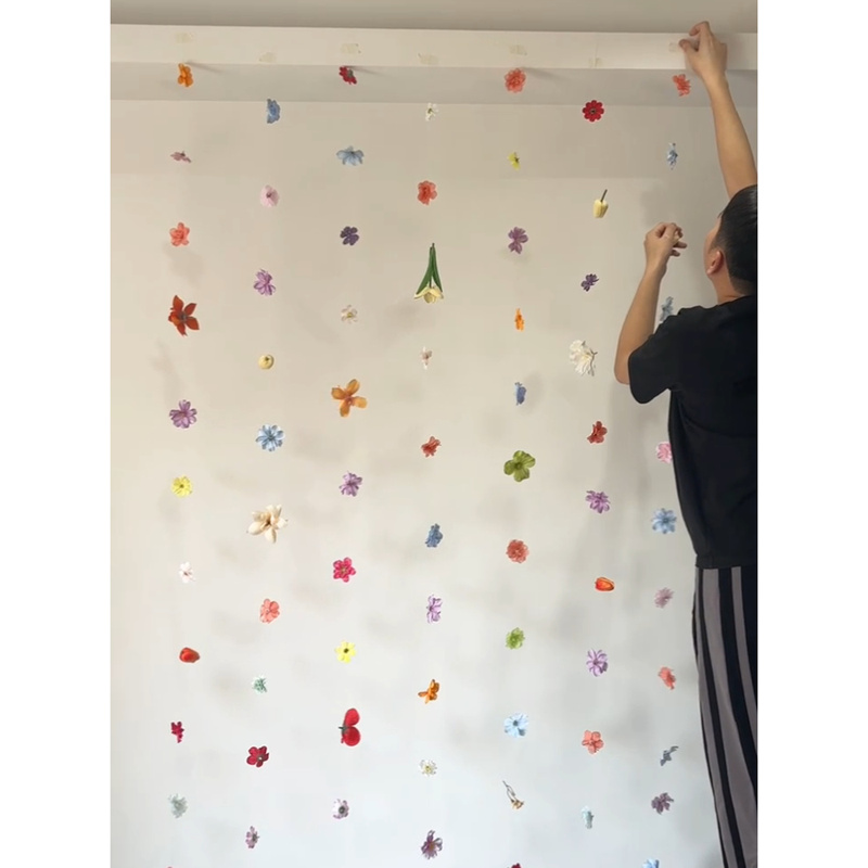 diy悬浮花材料包婚房装扮用品拍照打卡仿真花帘花瓣瀑布备婚好物